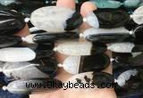 OVBS41 15 inches 20*40mm oval Agate gemstone beads wholesale OVBS41 15 inches 20*40mm oval Agate gemstone beads wholesale