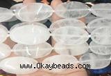 OVBS60 15 inches 20*40mm oval white crystal gemstone beads wholesale OVBS60 15 inches 20*40mm oval white crystal gemstone beads wholesale