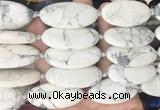 OVBS63 15 inches 20*40mm oval white howlite gemstone beads wholesale OVBS63 15 inches 20*40mm oval white howlite gemstone beads wholesale