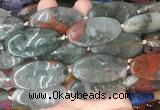 OVBS77 15 inches 20*40mm oval blood jasper gemstone beads wholesale OVBS77 15 inches 20*40mm oval blood jasper gemstone beads wholesale