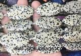 OVBS79 15 inches 20*40mm oval Dalmatian jasper gemstone beads wholesale OVBS79 15 inches 20*40mm oval Dalmatian jasper gemstone beads wholesale