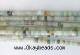 RBBS02 15 inches 2*4mm heishi colorful amazonite gemstone beads