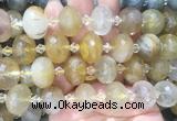 RBBS22 15 inches 13*18mm faceted rondelle yellow quartz gemstone beads RBBS22 15 inches 13*18mm faceted rondelle yellow quartz gemstone beads
