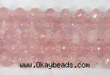 RBBS44 15 inches 13*18mm faceted rondelle rose quartz beads wholesale RBBS44 15 inches 13*18mm faceted rondelle rose quartz beads wholesale