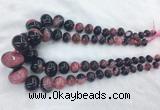 RBBS53 15 inches 6*10mm - 18*25mm rondelle agate beads wholesale RBBS53 15 inches 6*10mm - 18*25mm rondelle agate beads wholesale
