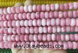 RBBS94 15 inches 6*10mm rondelle candy jade gemstone beads wholesale RBBS94 15 inches 6*10mm rondelle candy jade gemstone beads wholesale