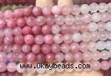 RDBS02 15 inches 8mm round pink rhodonite gemstone beads wholesale RDBS02 15 inches 8mm round pink rhodonite gemstone beads wholesale