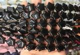 RGBS10 15 inches 16mm star black agate gemstone beads wholesale