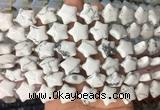 RGBS17 15 inches 16mm star white howlite gemstone beads wholesale