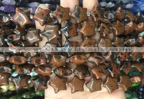 RGBS29 15 inches 16mm star mahogany obsidian gemstone beads