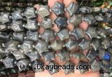 RGBS36 15 inches 16mm star coffee jasper gemstone beads wholesale