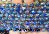 RIBS50 15 inches 6*8mm faceted rice Lapis lazuli beads wholesale RIBS50 15 inches 6*8mm faceted rice Lapis lazuli beads wholesale