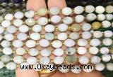RIBS53 15 inches 6*8mm faceted rice jade gemstone beads wholesale RIBS53 15 inches 6*8mm faceted rice jade gemstone beads wholesale