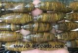 RIBS60 15 inches 14*40mm rice iron tiger gemstone beads wholesale RIBS60 15 inches 14*40mm rice iron tiger gemstone beads wholesale