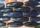 RIBS65 15 inches 14*40mm rice blue sandstone gemstone beads wholesale RIBS65 15 inches 14*40mm rice blue sandstone gemstone beads wholesale
