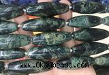 RIBS71 15 inches 14*40mm rice kambaba jasper gemstone beads wholesale RIBS71 15 inches 14*40mm rice kambaba jasper gemstone beads wholesale
