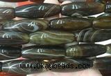 RIBS83 15 inches 13*40mm rice agate gemstone beads wholesale RIBS83 15 inches 13*40mm rice agate gemstone beads wholesale