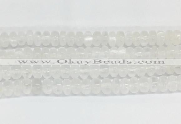 SEBS09 15 inches 5*8mm round selenite gemstone beads wholesale