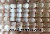 SEBS126 15 inches 8*12mm drum selenite gemstone beads wholesale SEBS126 15 inches 8*12mm drum selenite gemstone beads wholesale