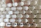 SEBS138 15 inches 8*12mm drum selenite gemstone beads wholesale SEBS138 15 inches 8*12mm drum selenite gemstone beads wholesale