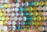SEBS141 15 inches 8mm round colorful selenite gemstone beads wholesale SEBS141 15 inches 8mm round colorful selenite gemstone beads wholesale