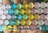 SEBS142 15 inches 10mm round colorful selenite gemstone beads wholesale SEBS142 15 inches 10mm round colorful selenite gemstone beads wholesale
