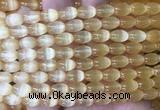 SEBS78 15 inches 6*9mm rice selenite gemstone beads wholesale SEBS78 15 inches 6*9mm rice selenite gemstone beads wholesale