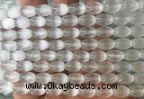 SEBS85 15 inches 6*9mm rice selenite gemstone beads wholesale SEBS85 15 inches 6*9mm rice selenite gemstone beads wholesale
