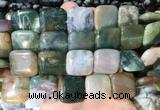 SRBS04 15 inches 20mm square indian agate gemstone beads wholesale