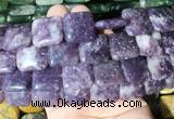 SRBS16 15 inches 20mm square lepidolite gemstone beads wholesale