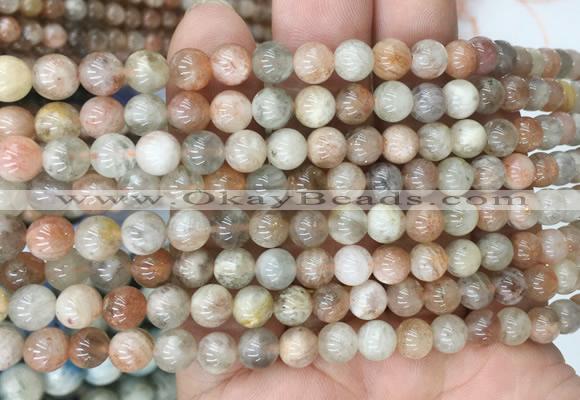 SSBS01 15 inches 6mm round sunstone beads wholesale