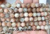 SSBS02 15 inches 8mm round sunstone beads wholesale