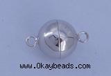 SSC104 2pcs 12mm round 925 sterling silver magnetic clasps