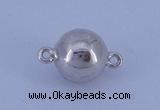 SSC107 5pcs 8mm round 925 sterling silver magnetic clasps