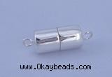 SSC109 5pcs 6.5*13mm tube 925 sterling silver magnetic clasps