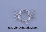 SSC212 5pcs three-strand 14.5mm sterling silver spring rings clasps