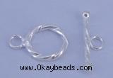 SSC23 5pcs 11mm donut 925 sterling silver toggle clasps