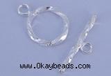 SSC24 5pcs 16mm donut 925 sterling silver toggle clasps