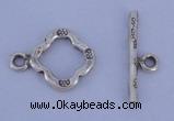 SSC32 5pcs 11*15mm diamond 925 sterling silver toggle clasps