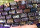 TBBS105 15 inches 10*14mm faceted tube pietersite gemstone beads