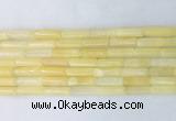 TBBS16 15 inches 4*13mm tube yellow jade gemstone beads