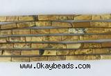 TBBS30 15 inches 4*13mm tube picture jasper gemstone beads