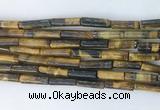 TBBS31 15 inches 4*13mm tube yellow tiger eye gemstone beads