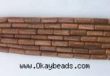 TBBS35 15 inches 4*13mm tube brown goldstone gemstone beads