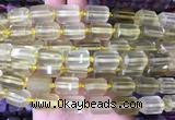 TBBS43 15 inches 12*16mm faceted tube lemon quartz beads wholesale