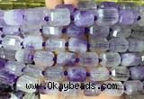 TBBS44 15 inches 12*16mm faceted tube amethyst beads wholesale