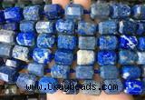 TBBS51 15 inches 12*16mm faceted tube lapis lazuli beads wholesale