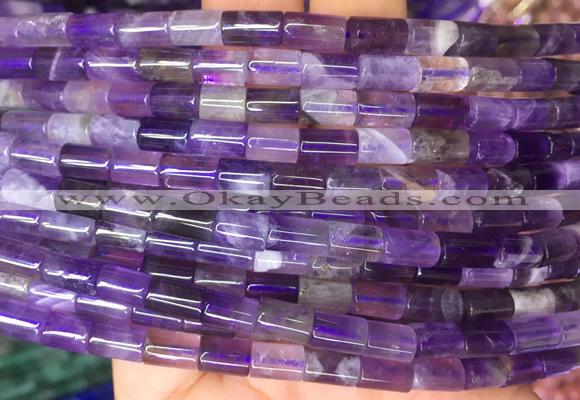 TBBS61 15 inches 5*7mm tube dogtooth amethyst gemstone beads wholesale