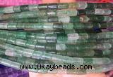 TBBS64 15 inches 5*7mm tube green strawberry quartz gemstone beads wholesale