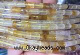 TBBS66 15 inches 5*7mm tube yellow gum flower gemstone beads wholesale